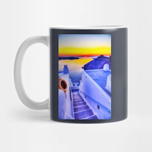 Santorini Steps Sunset Mug